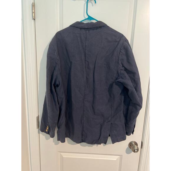 Tommy Bahama Blue Blazer – Size Large – Cotton Linen Blend - Picture 8 of 8